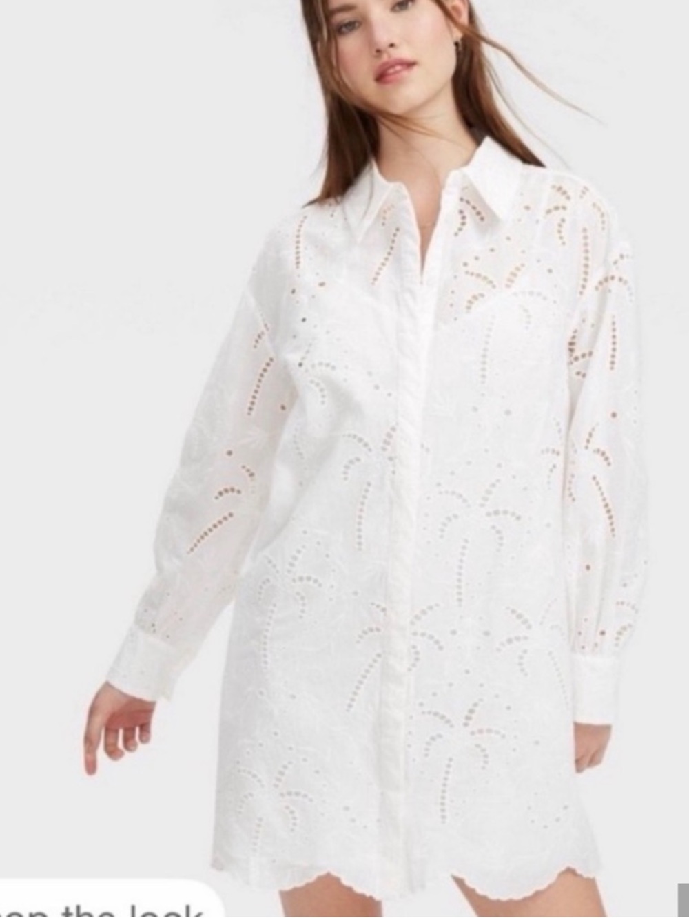 Roller Rabbit White Eyelet Shirt Mini Dress
